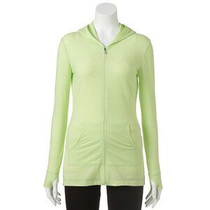Cuddl Duds Women's Second Layer ActiveLayer Hoodie, Pistachio, Extra Small